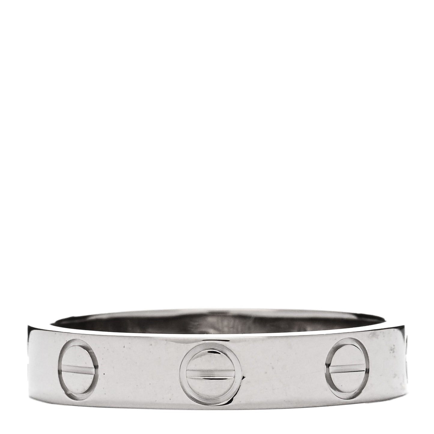 18K White Gold 3.5mm LOVE Wedding Band Ring 50 5.25