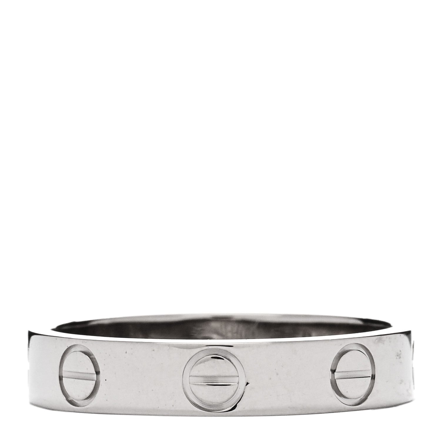 Cartier 18K White Gold 3.5mm LOVE Wedding Band Ring 50 5.25 2 of 3