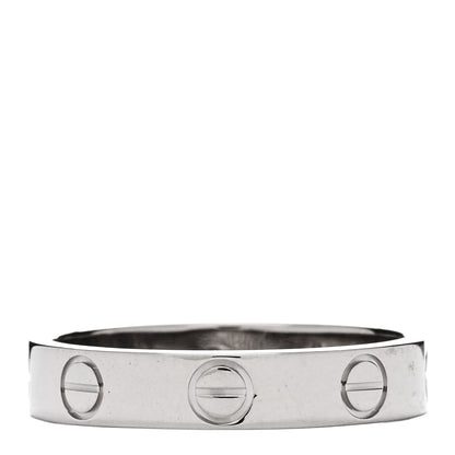 Cartier 18K White Gold 3.5mm LOVE Wedding Band Ring 50 5.25 2 of 3