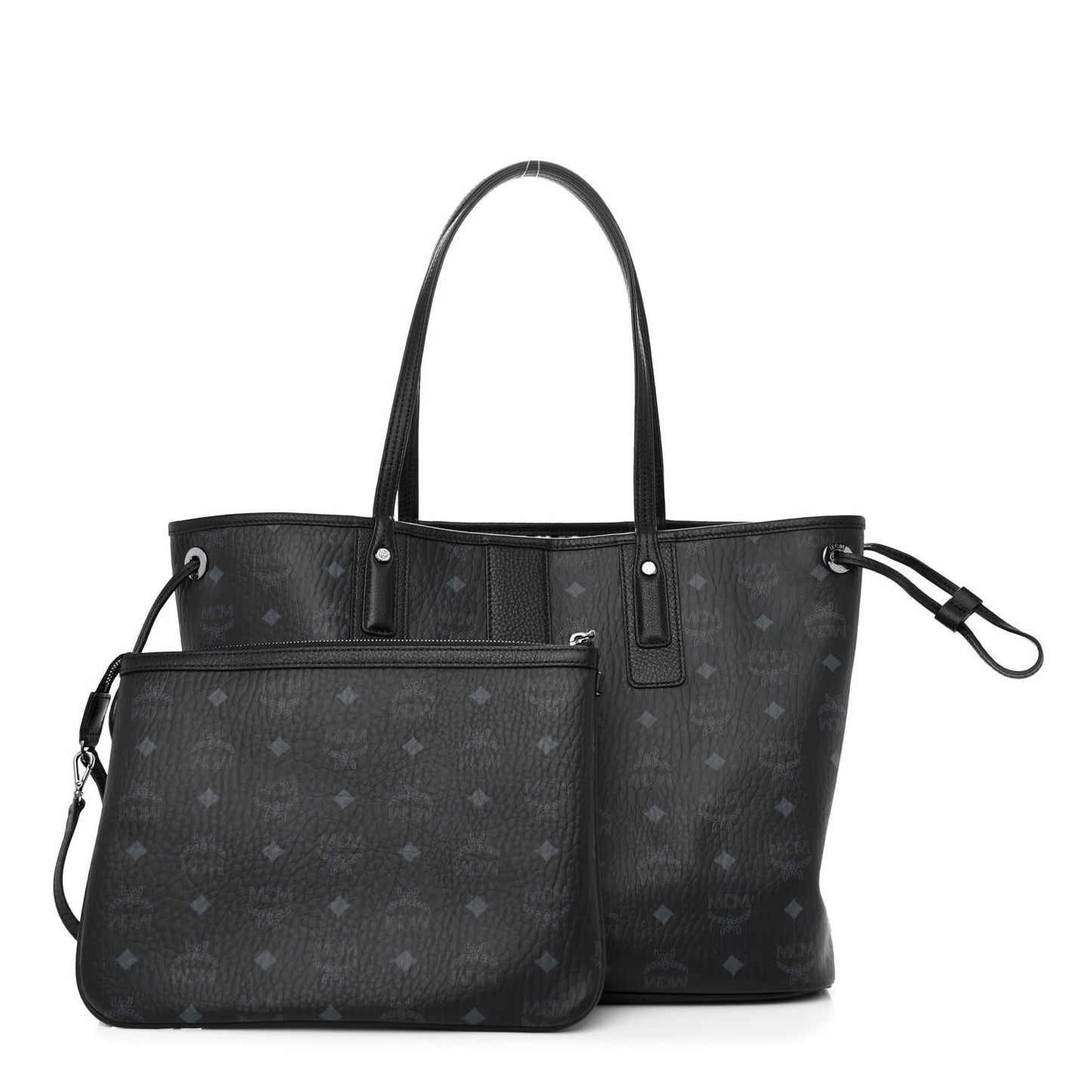 Visetos Medium Liz Reversible Shopper Tote Black