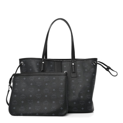MCM Visetos Medium Liz Reversible Shopper Tote Black 1 of 16