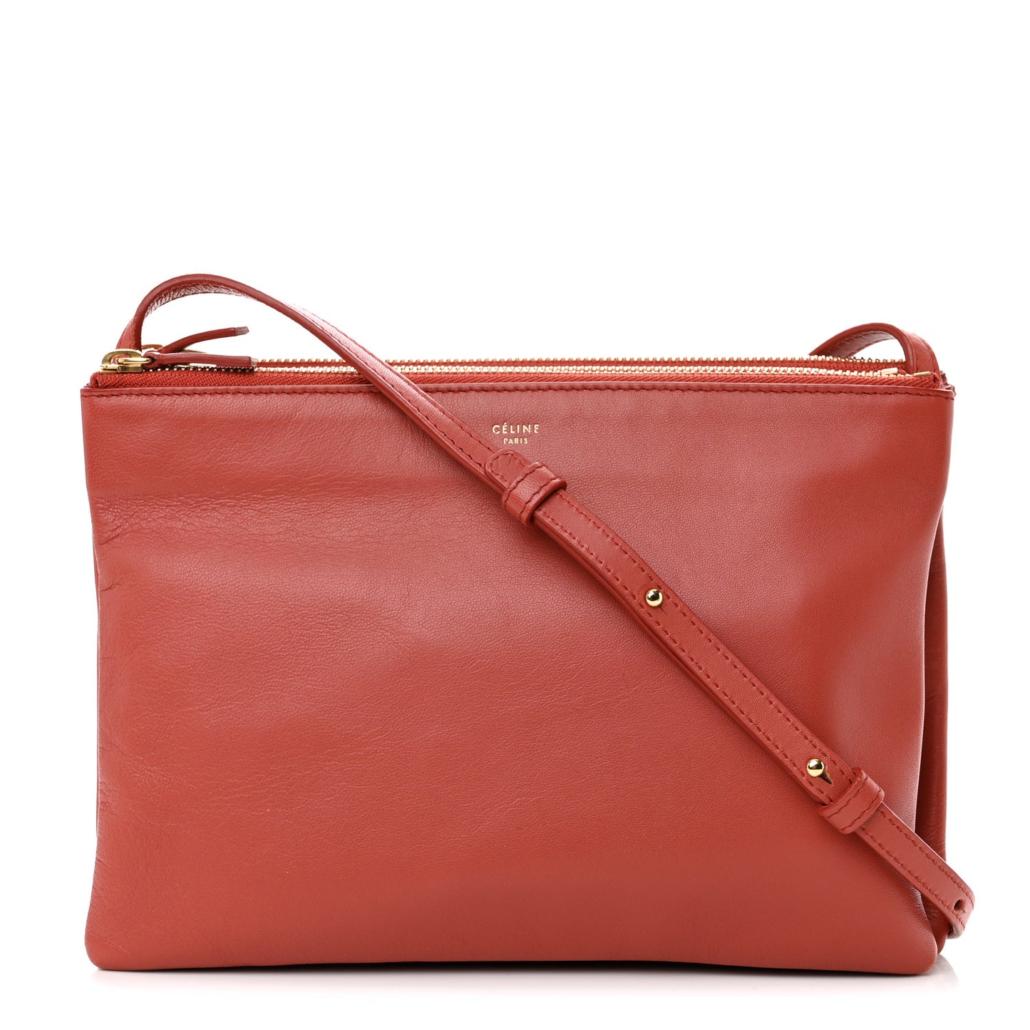 Lambskin Large Trio Crossbody Bag Copper