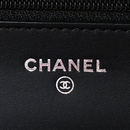 Chanel Patent Quilted Wallet On Chain WOC Black 6 of 11
