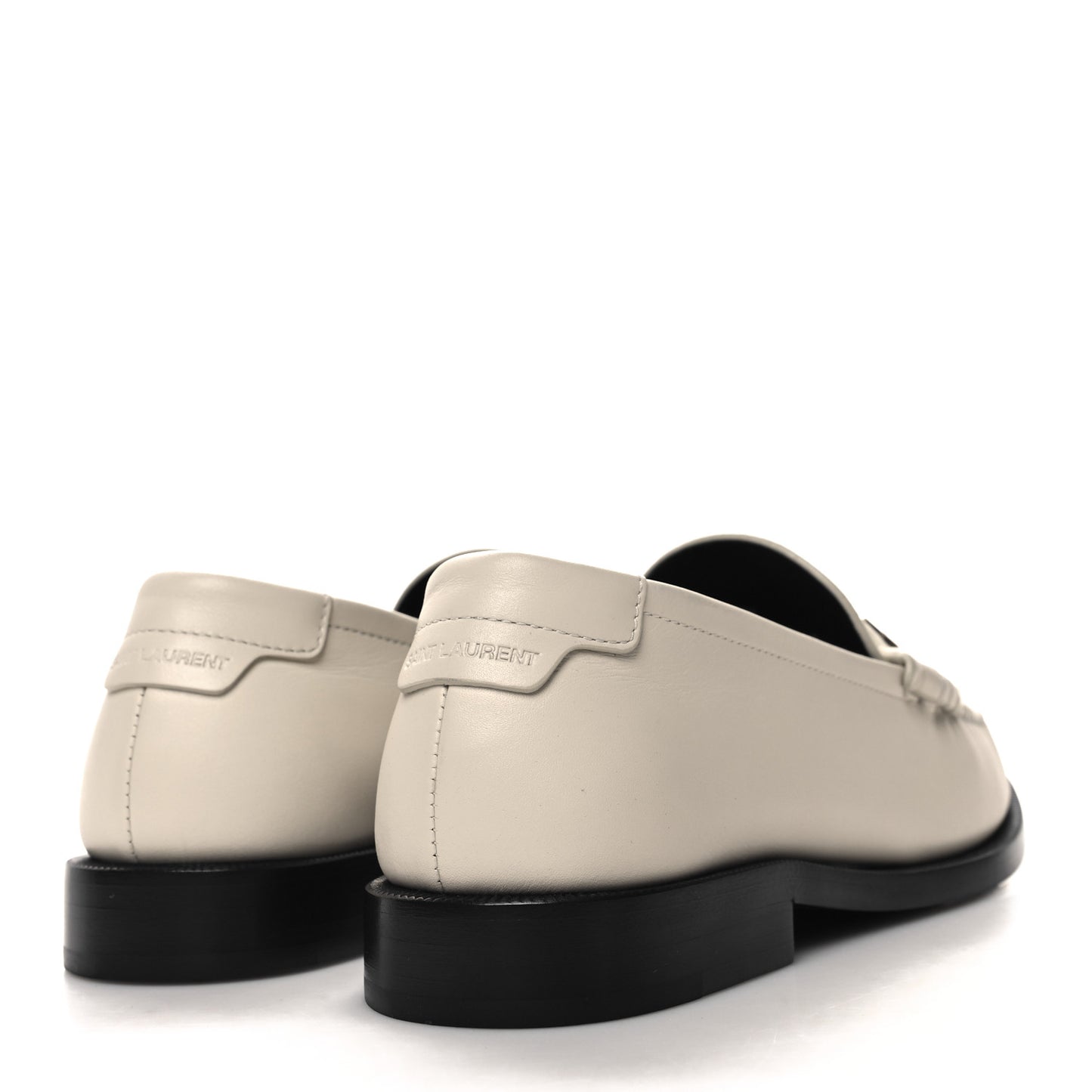 Calfskin Penny Loafers 37.5 Pearl