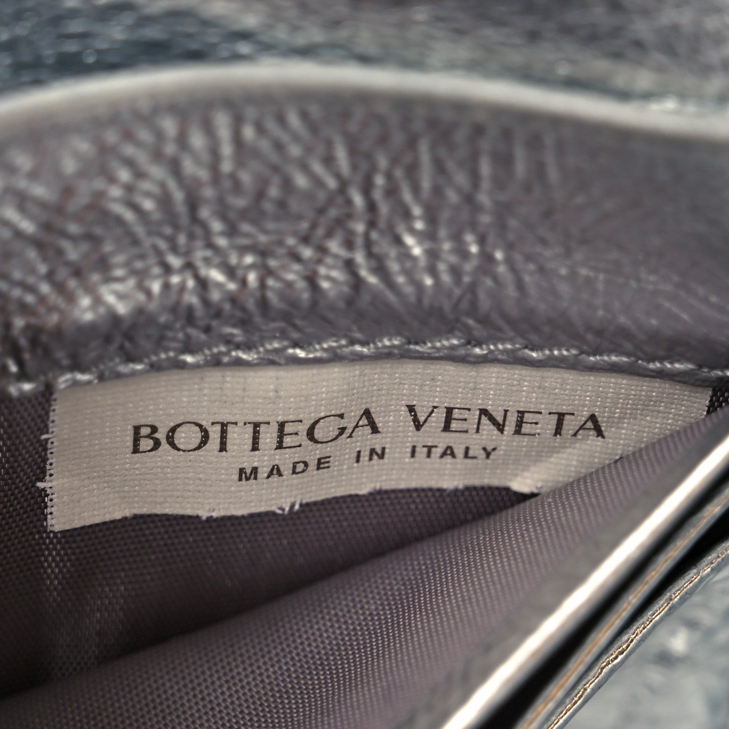 Bottega Veneta Metallic Lambskin Intrecciato Long Andiamo Top Handle Clutch Silver 6 of 10