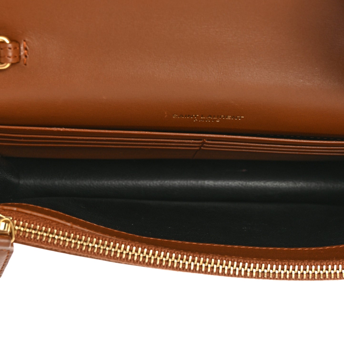 Smooth Calfskin Classic Monogram Kate Tassel Chain Wallet Fauve