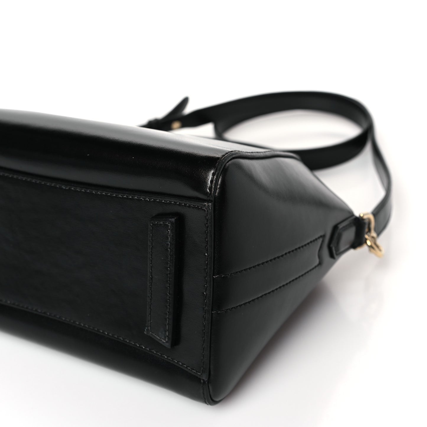 Shiny Lord Calfskin Mini Antigona Black