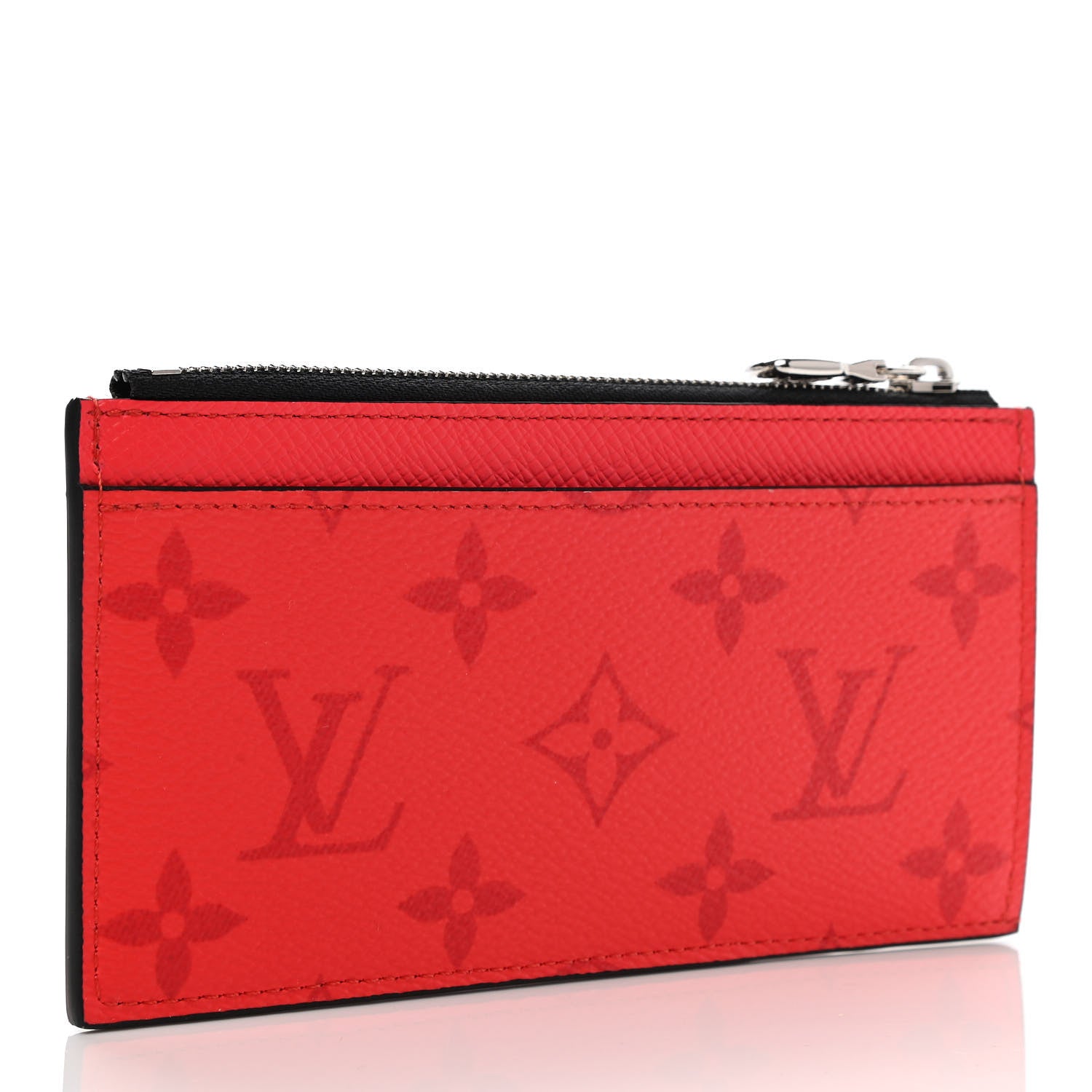 Louis Vuitton Taigarama Coin Card Holder Fire Red 3 of 6