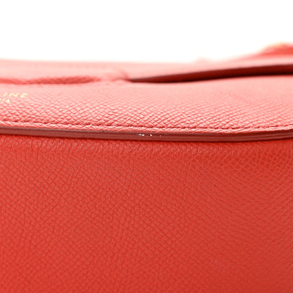 Celine Grained Calfskin Medium Trotteur Bright Red 12 of 12