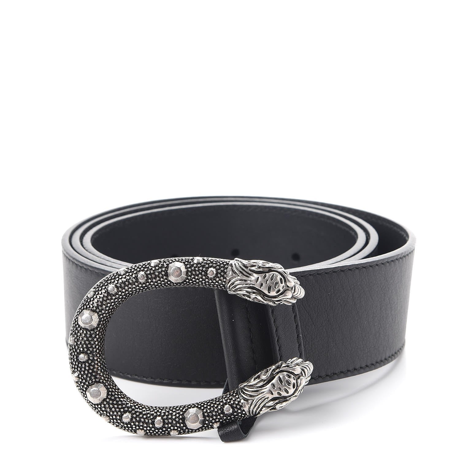 Gucci Moon Calfskin Nickel Dionysus Belt 90 36 Black 1 of 7