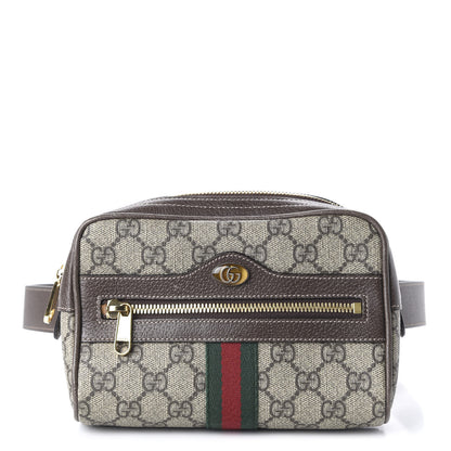 Gucci GG Supreme Monogram Web Small Ophidia Belt Bag 85 34 Dark Brown 1 of 10