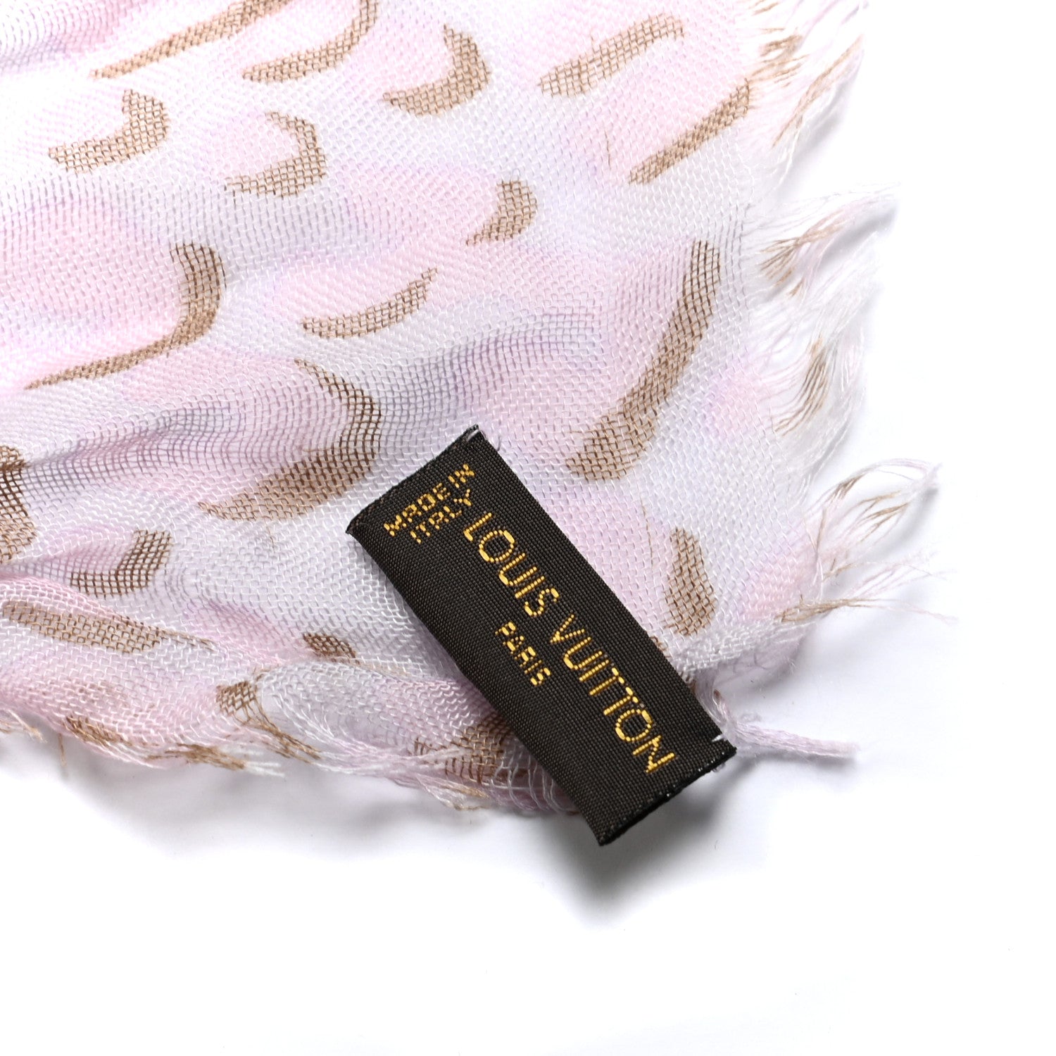 Louis Vuitton Cashmere Silk Leopard Etole Stole Pink 3 of 3