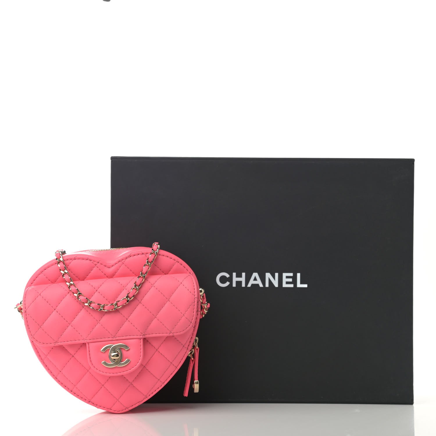 Chanel Lambskin Quilted CC In Love Heart Bag Pink 13 of 13