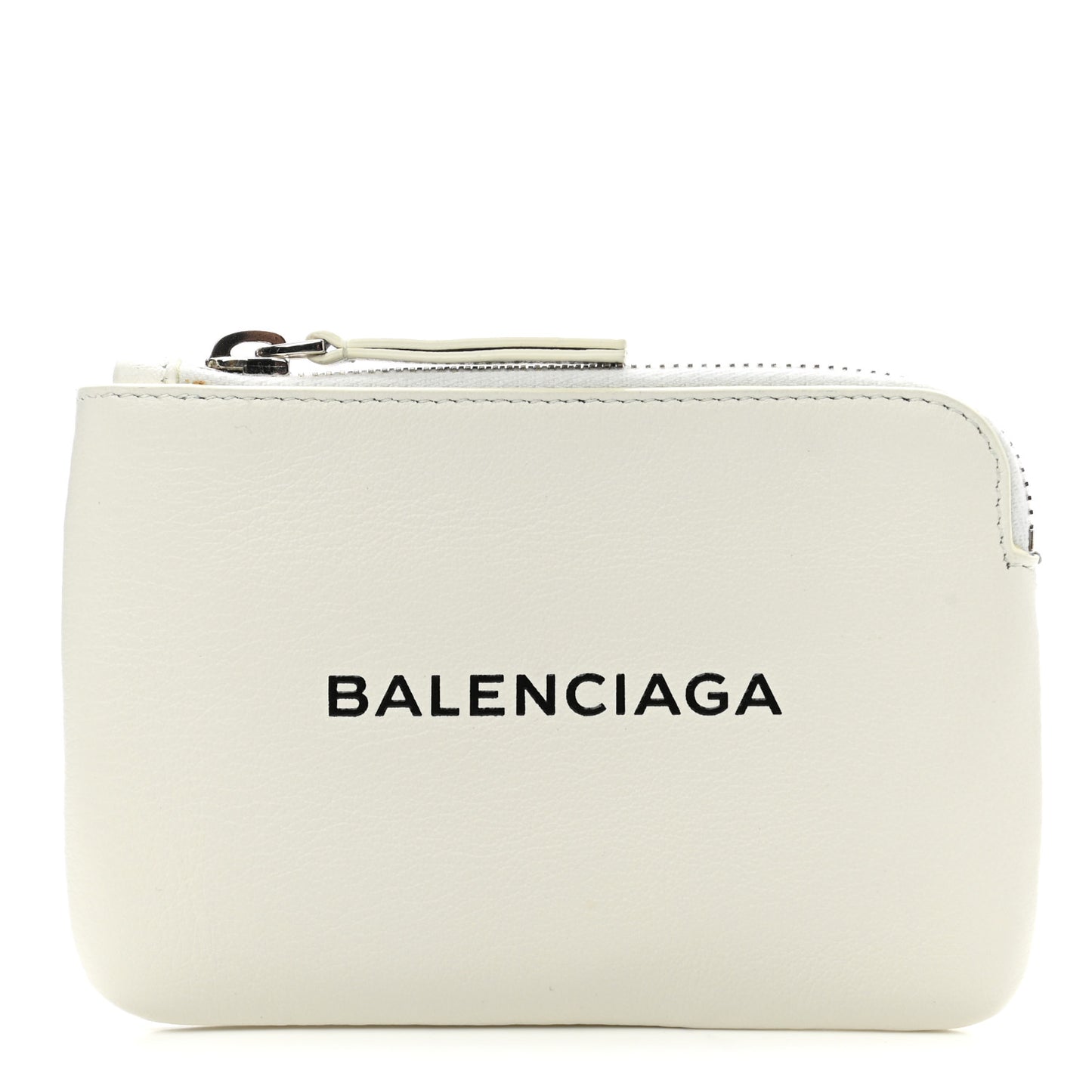 Calfskin XS Everyday Zip Coin Pouch White
