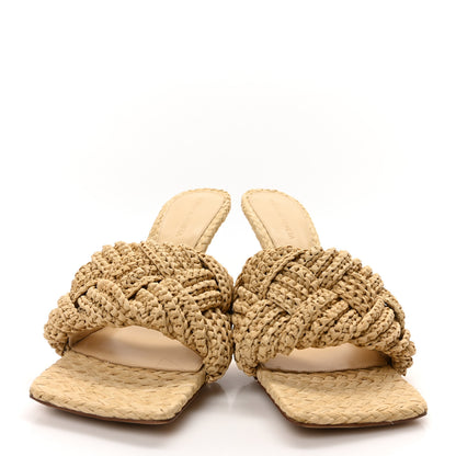 Bottega Veneta Raffia Intrecciato Lido Mule 90 Sandals 40 Cane Sugar 3 of 8