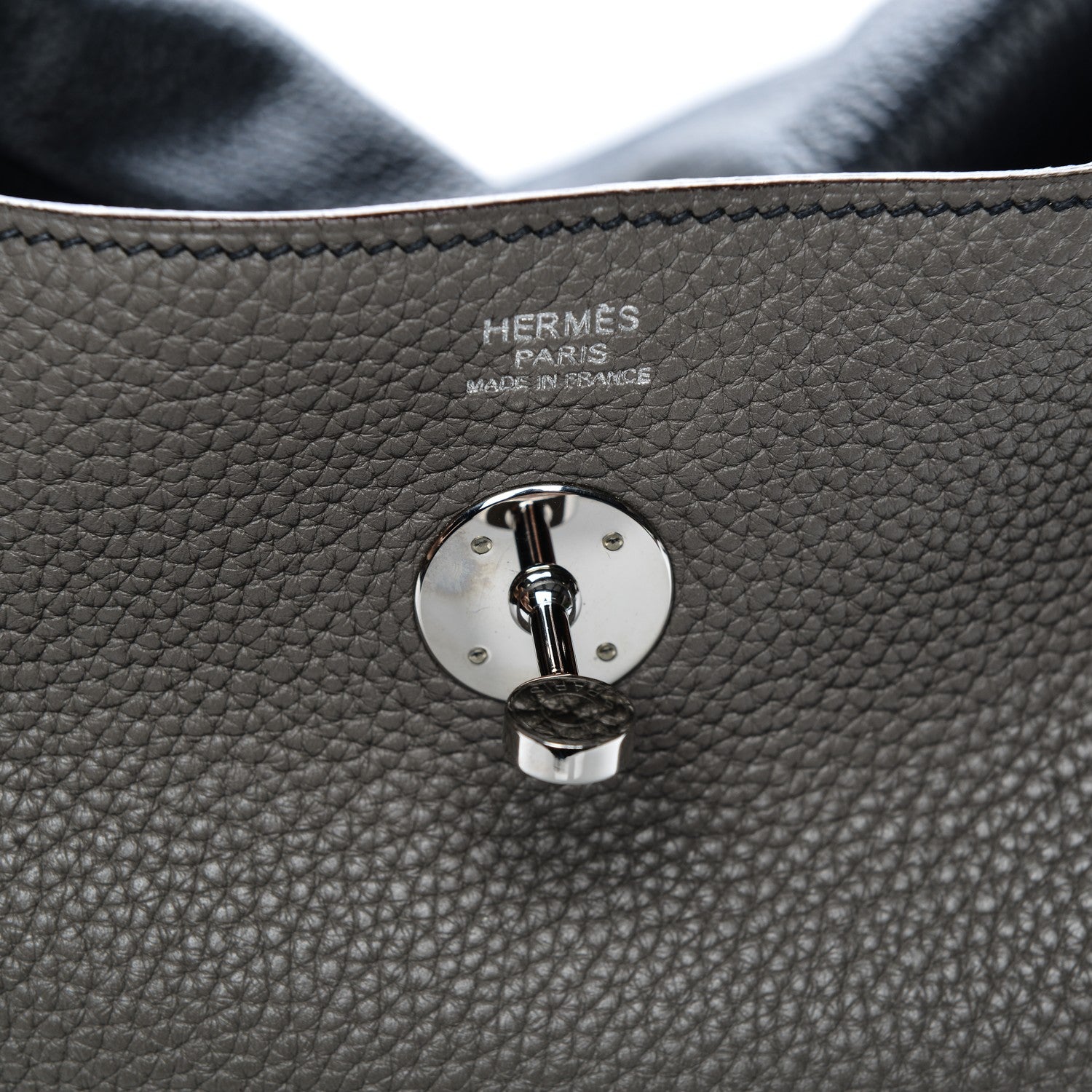 Hermes Taurillon Clemence Lindy 30 Etain Bleu Indigo 6 of 11