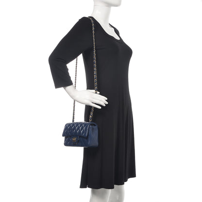 Chanel Caviar Quilted Mini Rectangular Flap Dark Blue 2 of 10