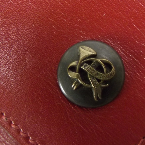 Box Leather Pochette Green Belt Bag Red