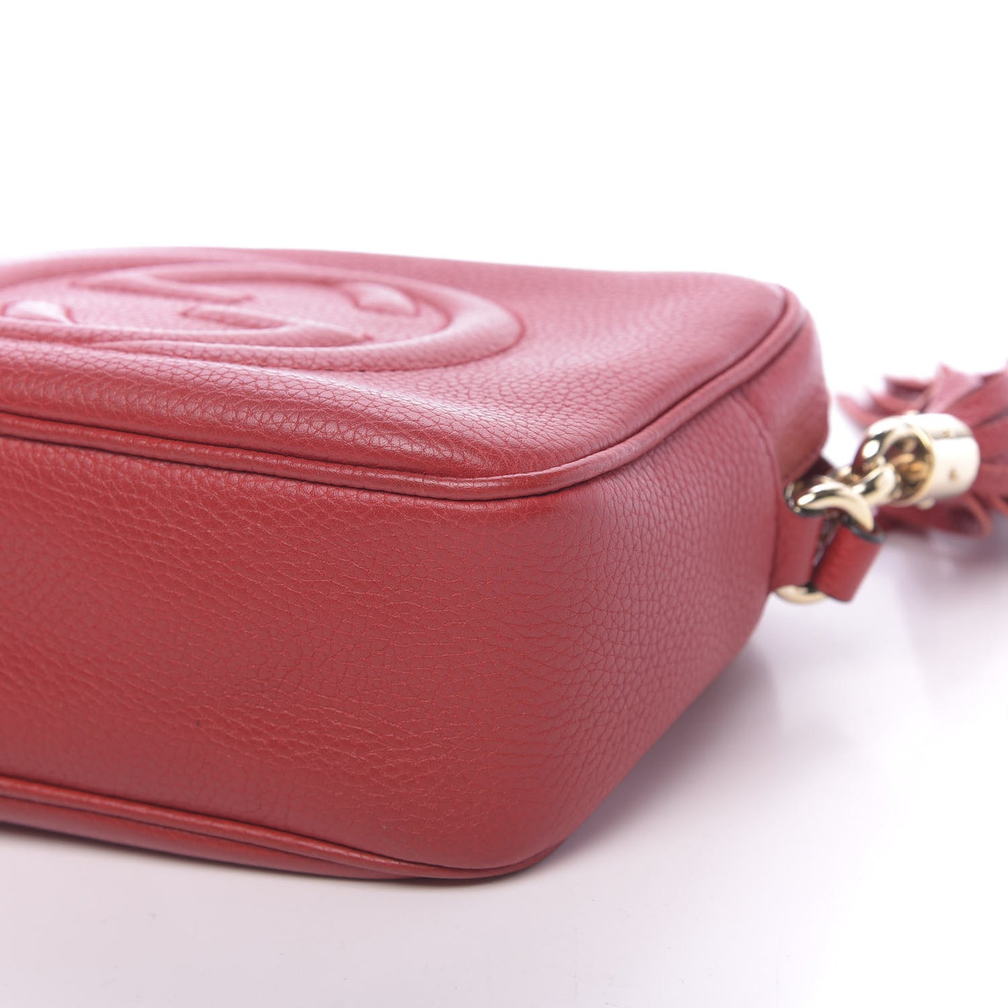Pebbled Calfskin Small Soho Disco Bag Tabasco Red