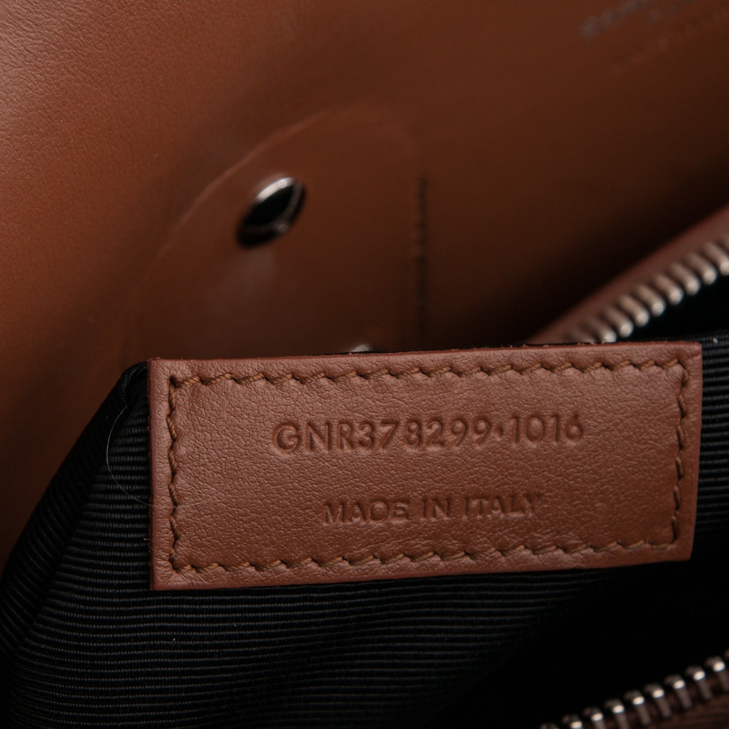 Grained Calfskin Topstitch Small Sac De Jour Cognac