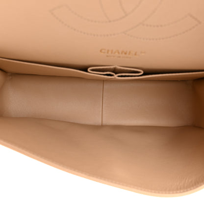 Chanel Caviar Quilted Jumbo Double Flap Light Beige 5 of 11