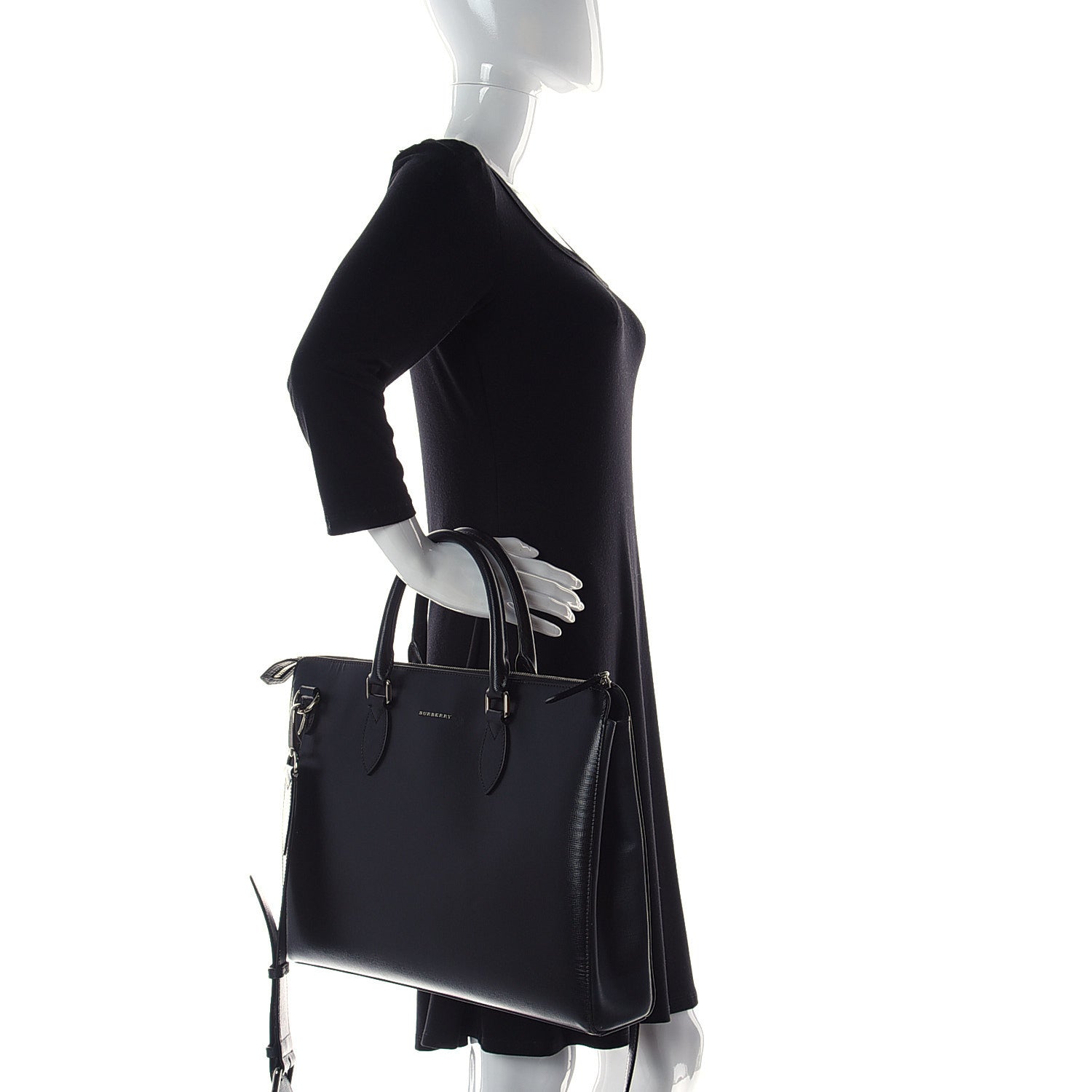 Burberry Calfskin Bermondsey Business Briefcase Black 2 of 19
