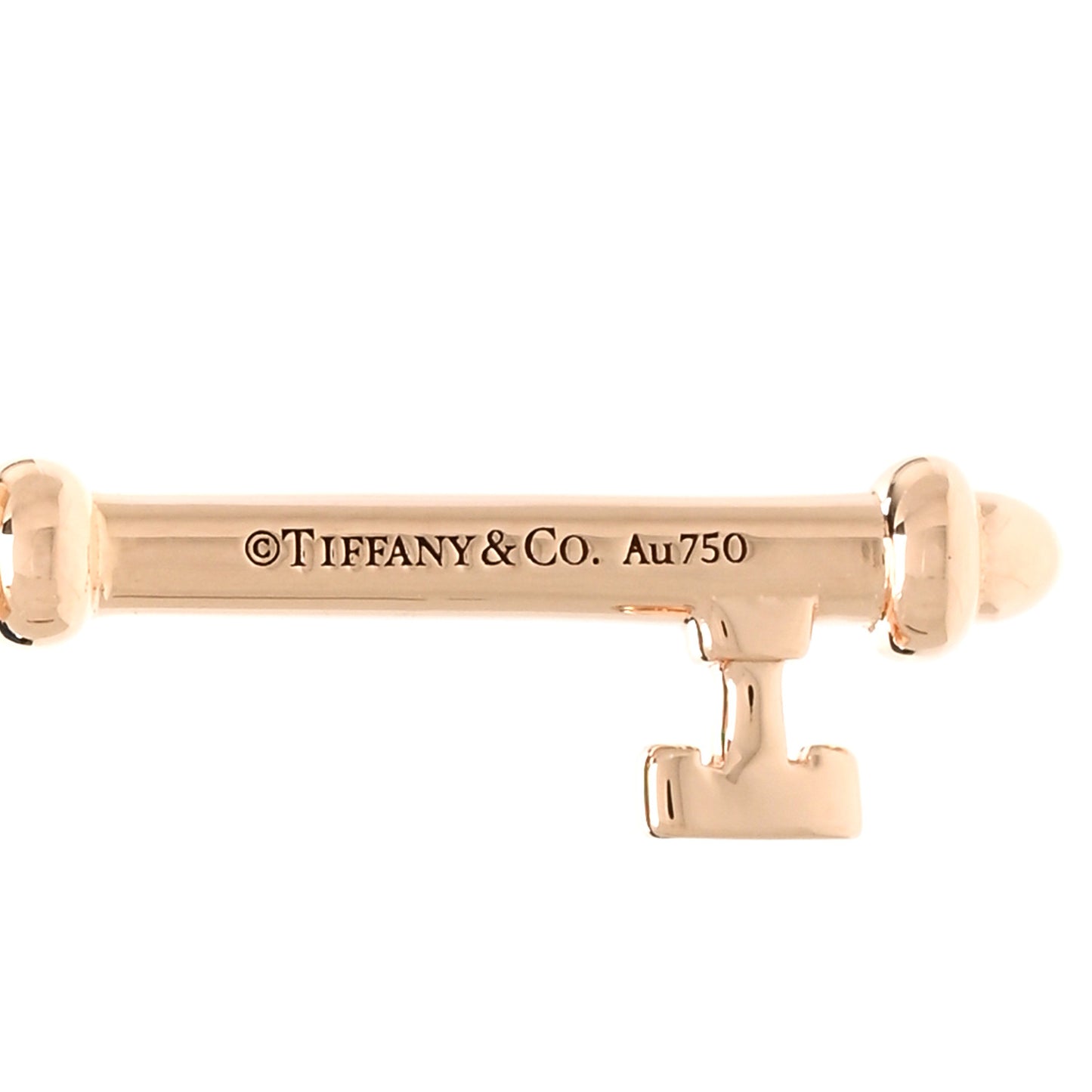 18K Rose Gold Ruby Atlas Pierced Key Pendant