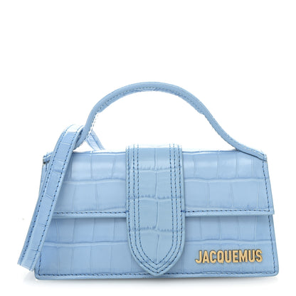 Jacquemus Calfskin Crocodile Embossed Le Bambino Blue 1 of 10