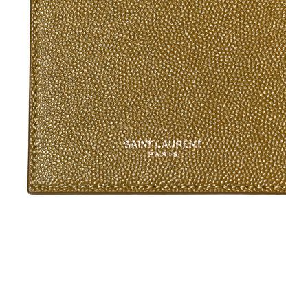 Saint Laurent Grain De Poudre Monogram Uptown Chain Wallet Olive 8 of 11