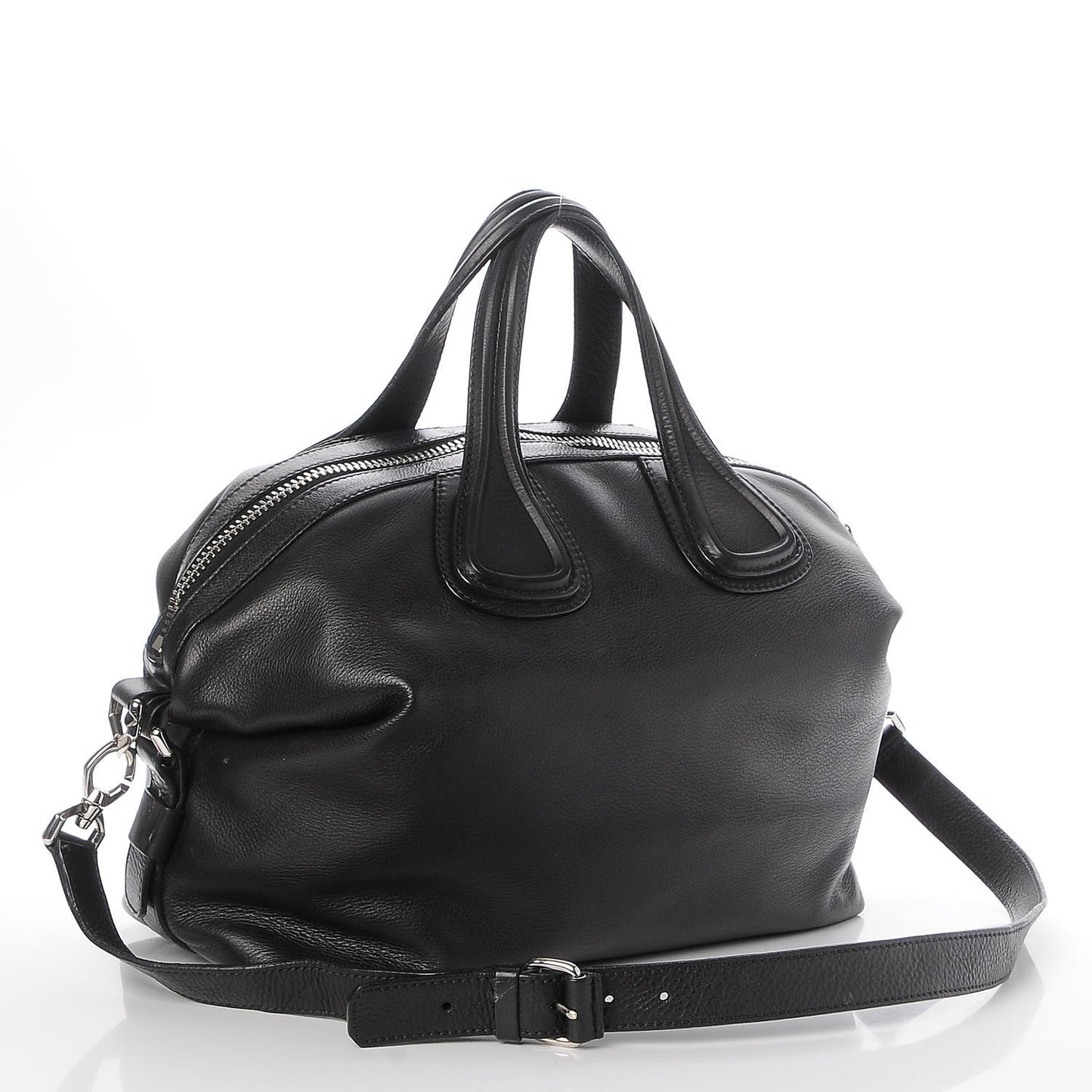Waxy Grained Calfskin Medium Nightingale Black