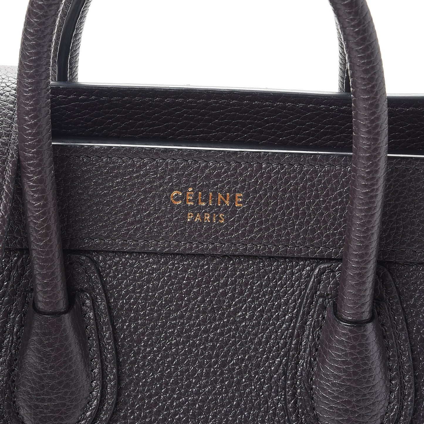 Drummed Calfskin Nano Luggage Liquorice
