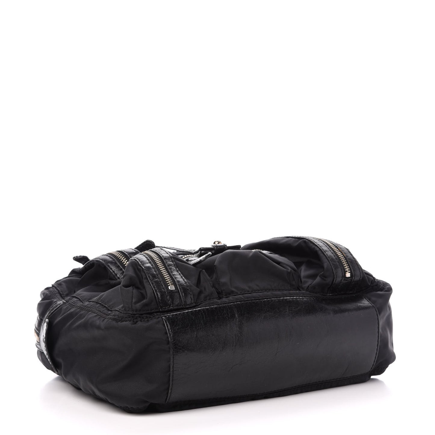 Nylon Mila Shoulder Bag Black