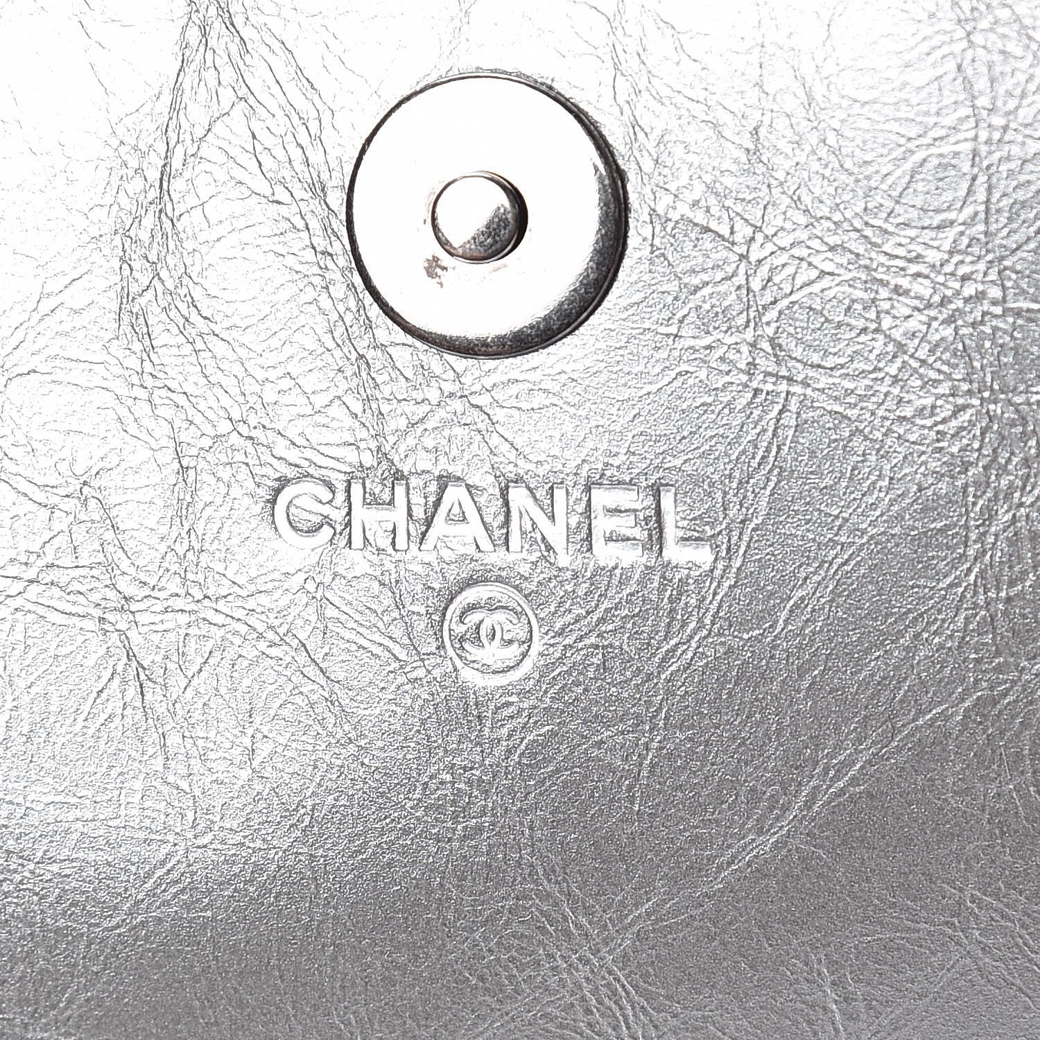 Chanel Metallic Calfskin Quilted Chain Around Boy Wallet On Removable Chain WOC Silver 9 of 11