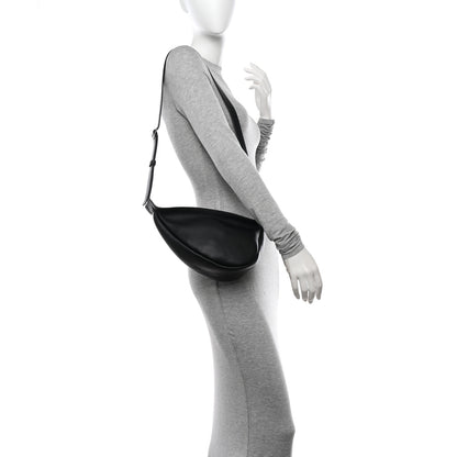 The Row Grained Calfskin Small Slouchy Banana Bag Black 2 of 10