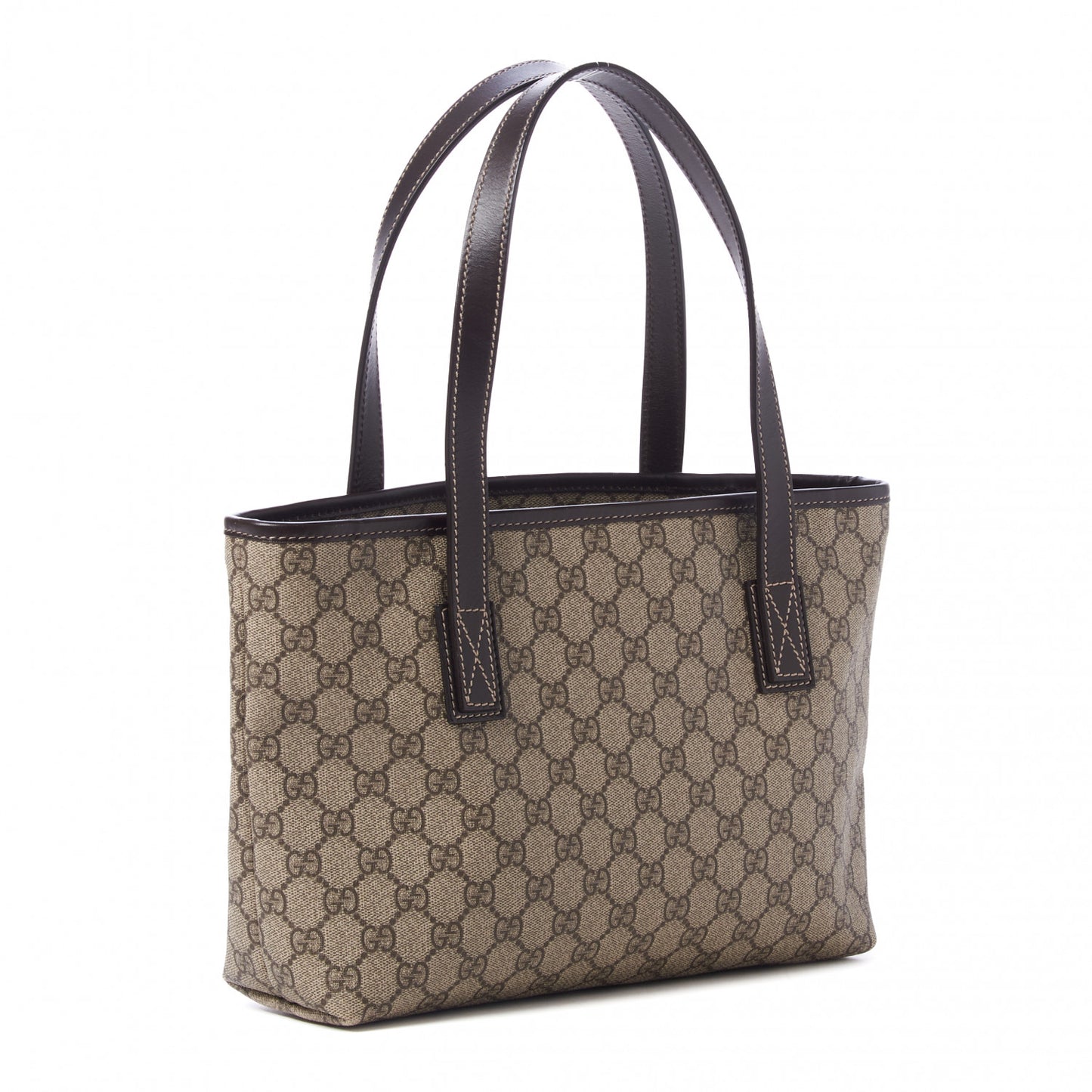 GG Supreme Monogram Small Joy Tote Dark Brown
