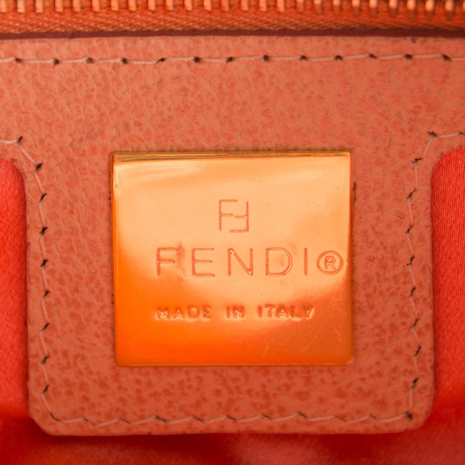 Fendi Zucca Crystal Floral Pochette Tobacco Pink 7 of 7