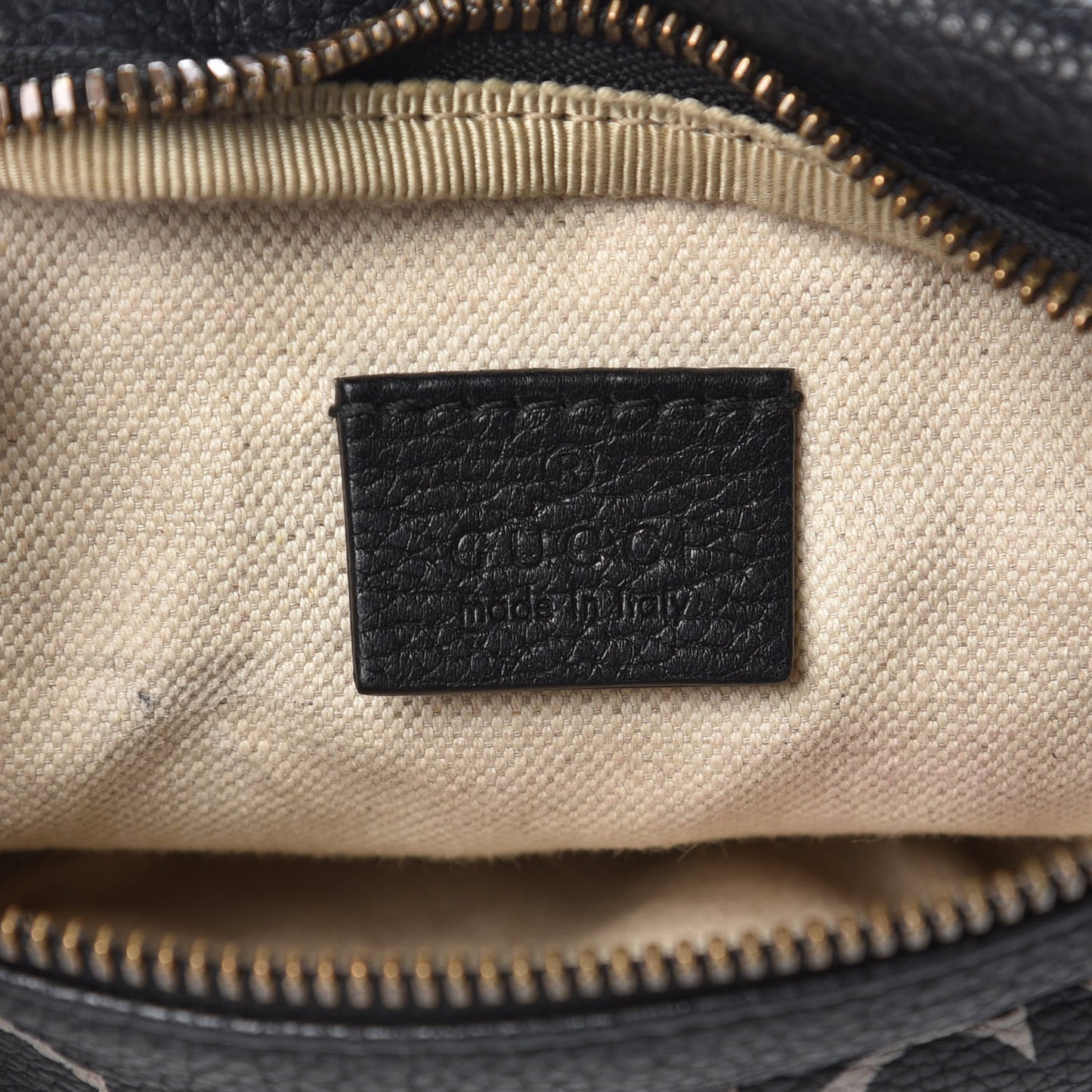 Grained Calfskin Small Logo Belt Bag Black