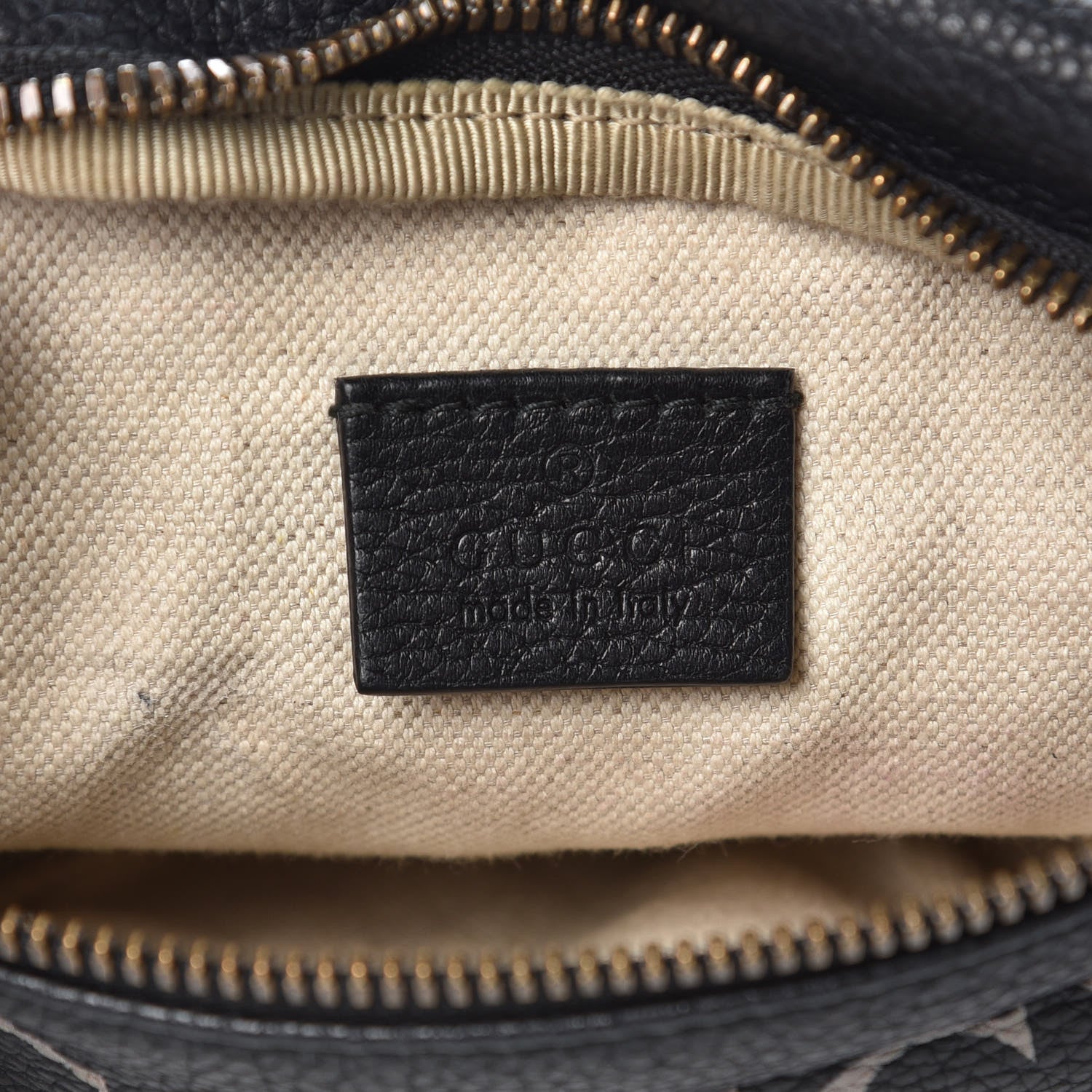 Gucci Grained Calfskin Small Logo Belt Bag Black 6 of 9