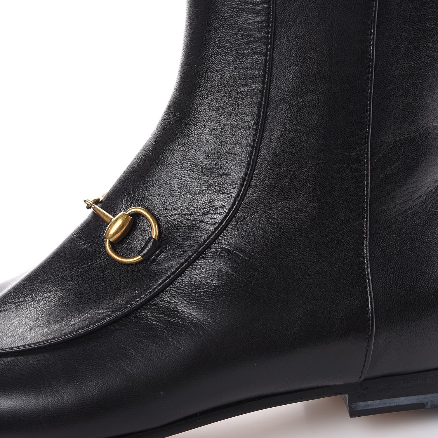 Gucci Malaga Kid Womens Jordaan Ankle Boots 37.5 Black 9 of 10