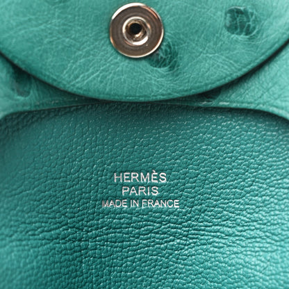 Hermes Ostrich Bastia Coin Purse Vert Verone 6 of 7