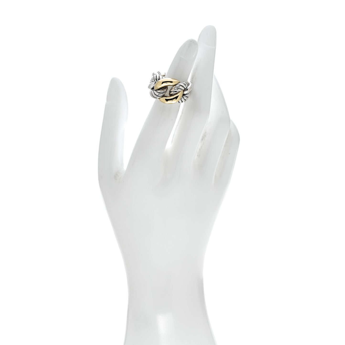 Sterling Silver 18K Yellow Gold Belmont Ring 53 6.5