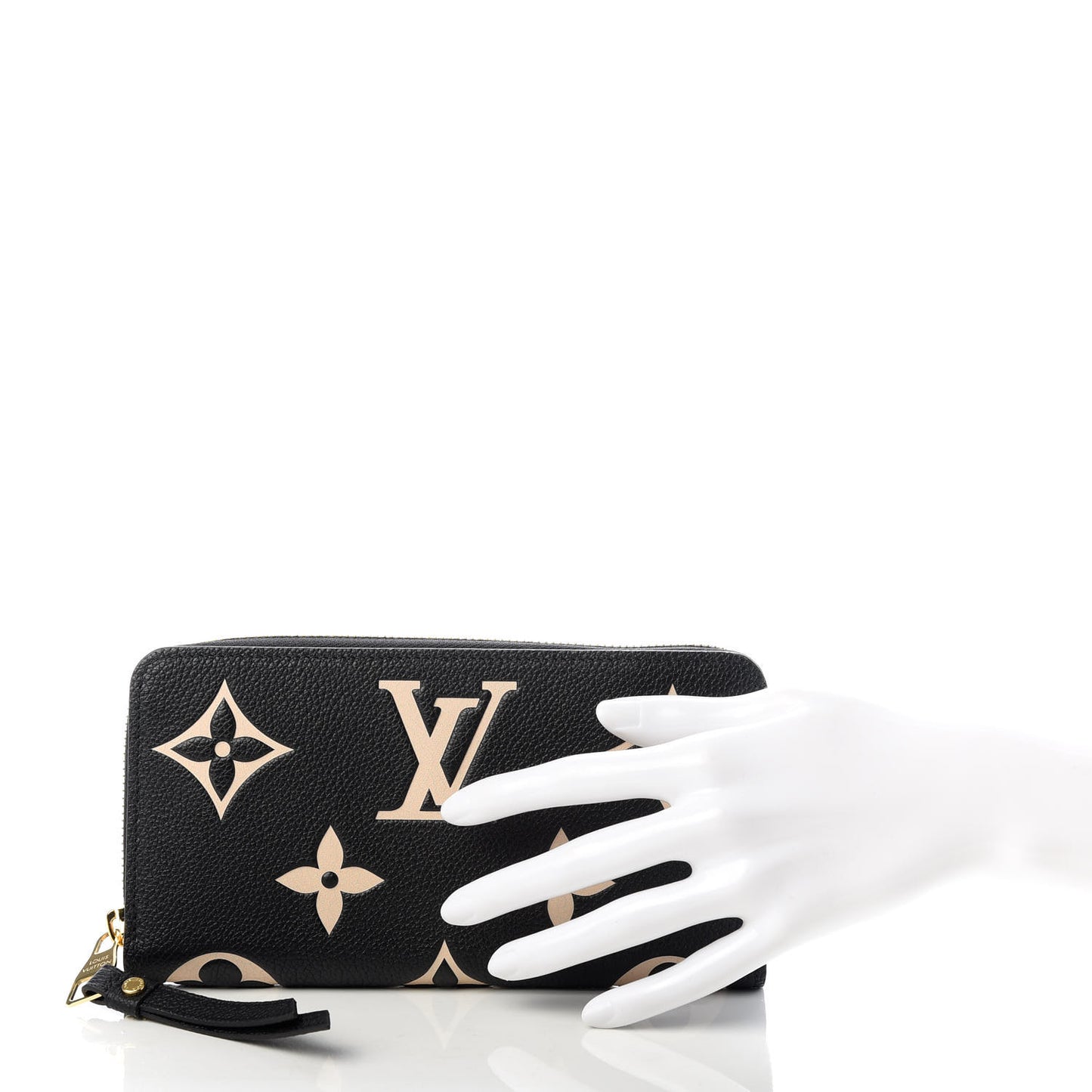 Empreinte Monogram Giant Zippy Wallet Black Beige
