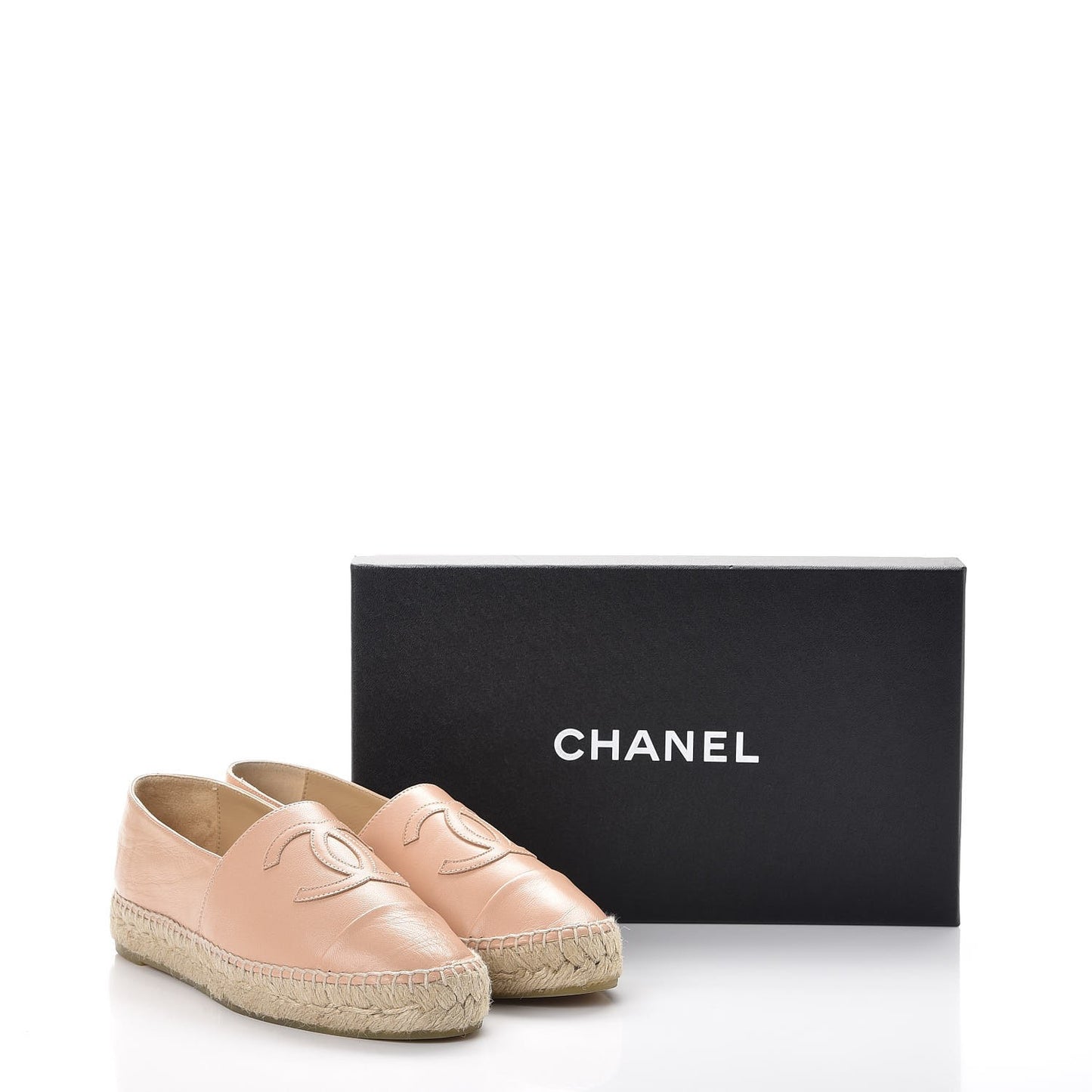 Lambskin CC Espadrilles 37 Nude