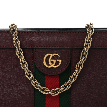 Gucci Calfskin GG Web Small Ophidia Chain Shoulder Bag Vintage Bordeaux 8 of 11