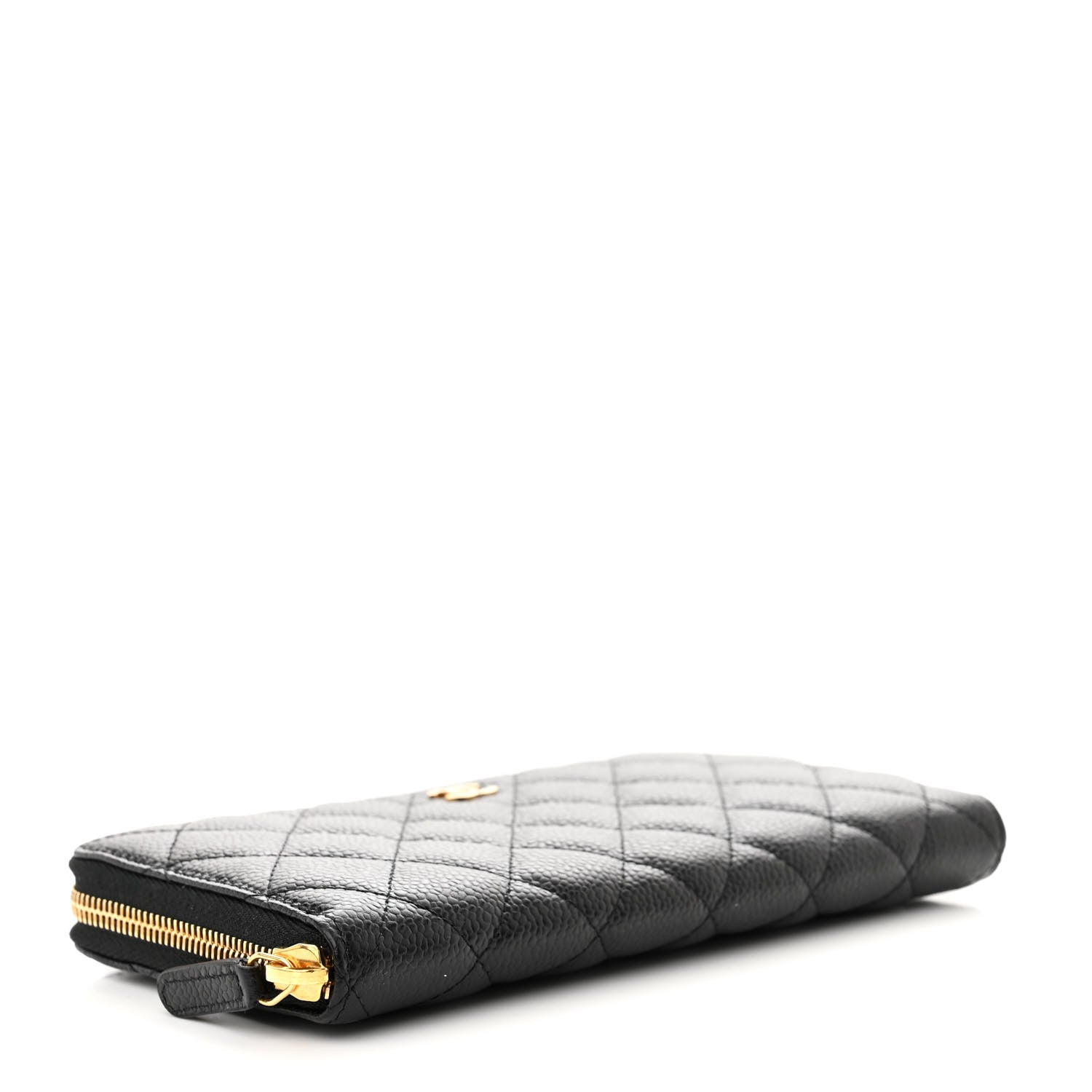 Chanel Caviar Quilted Large Gusset Zip Around Wallet Black 4 of 9