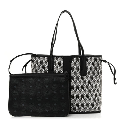 MCM Visetos Medium Liz Reversible Shopper Tote Black 5 of 18