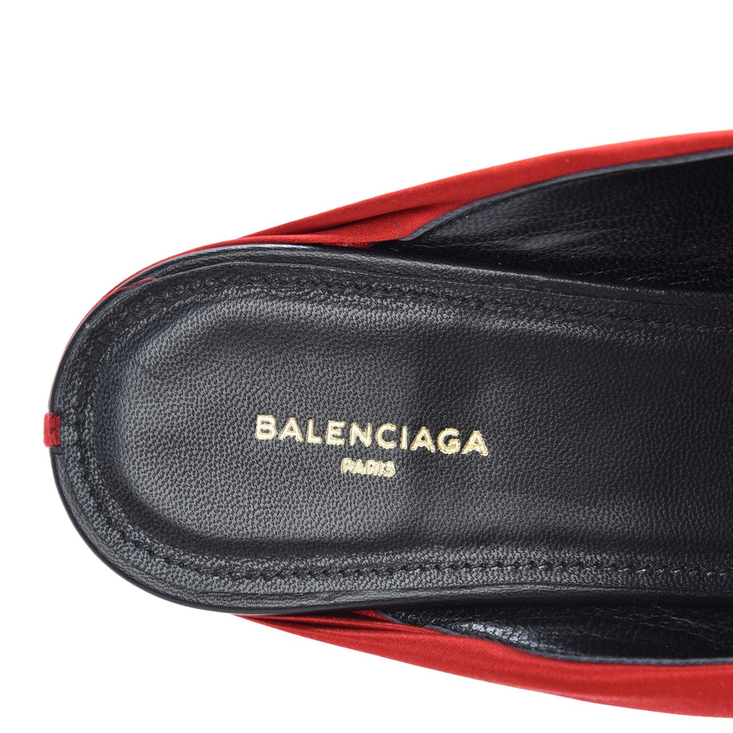 Satin De Soie Skimmer Mules 39.5 Rouge Cardinal