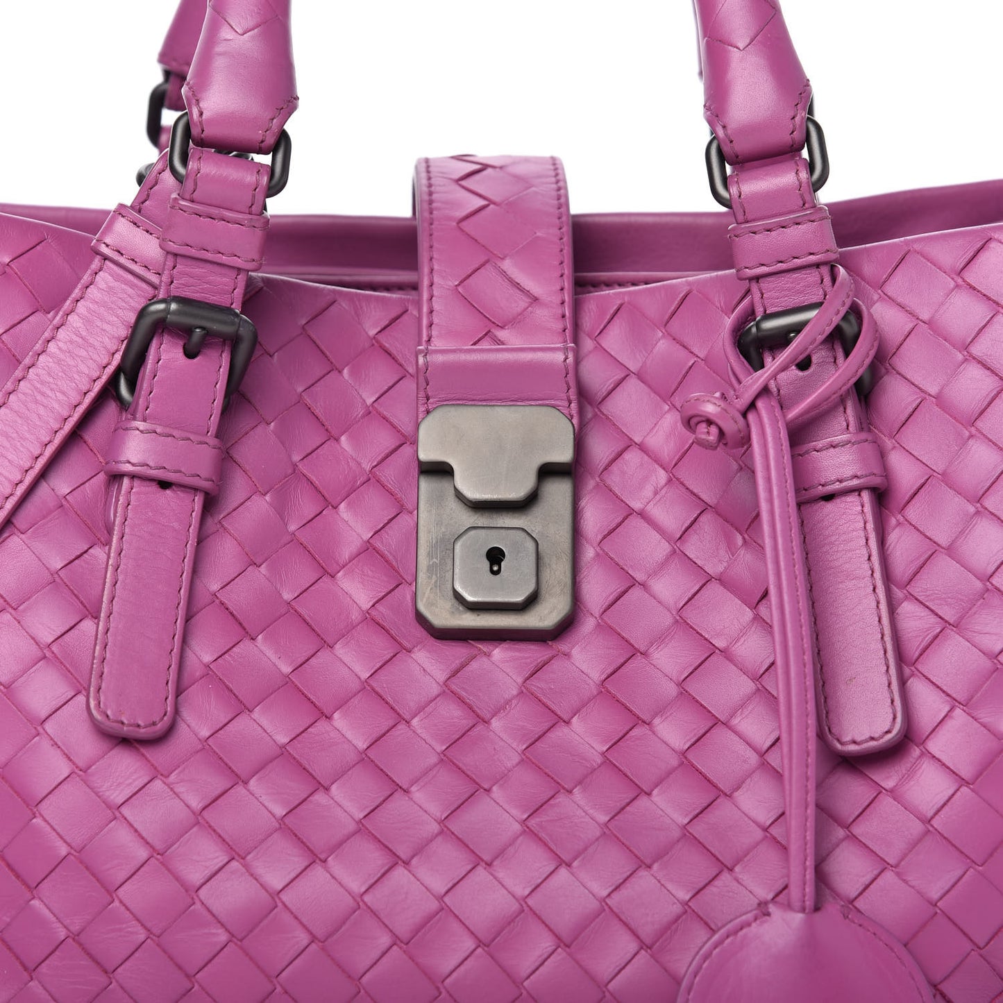 Light Calf Intrecciato Small Roma Peony