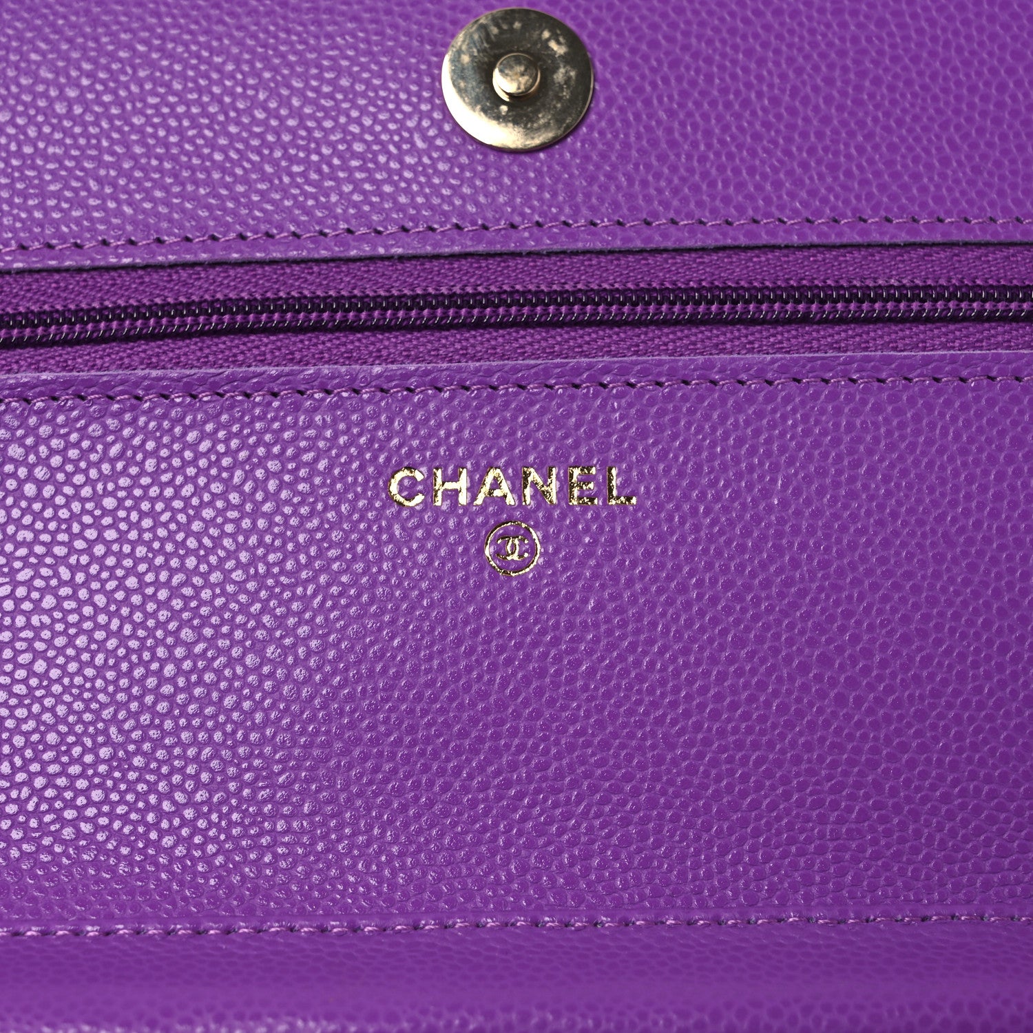 Chanel Caviar Quilted Wallet On Chain WOC Purple 6 of 14