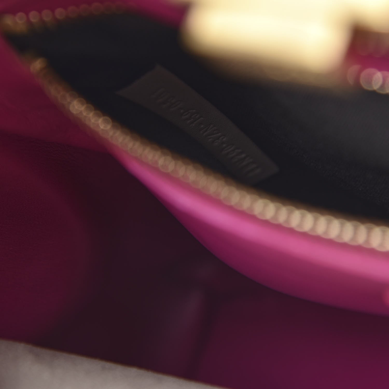 Fendi Vitello Seta Shiny Nappa Medium Peekaboo Iconic Satchel Grigio Polvere Magenta 8 of 12